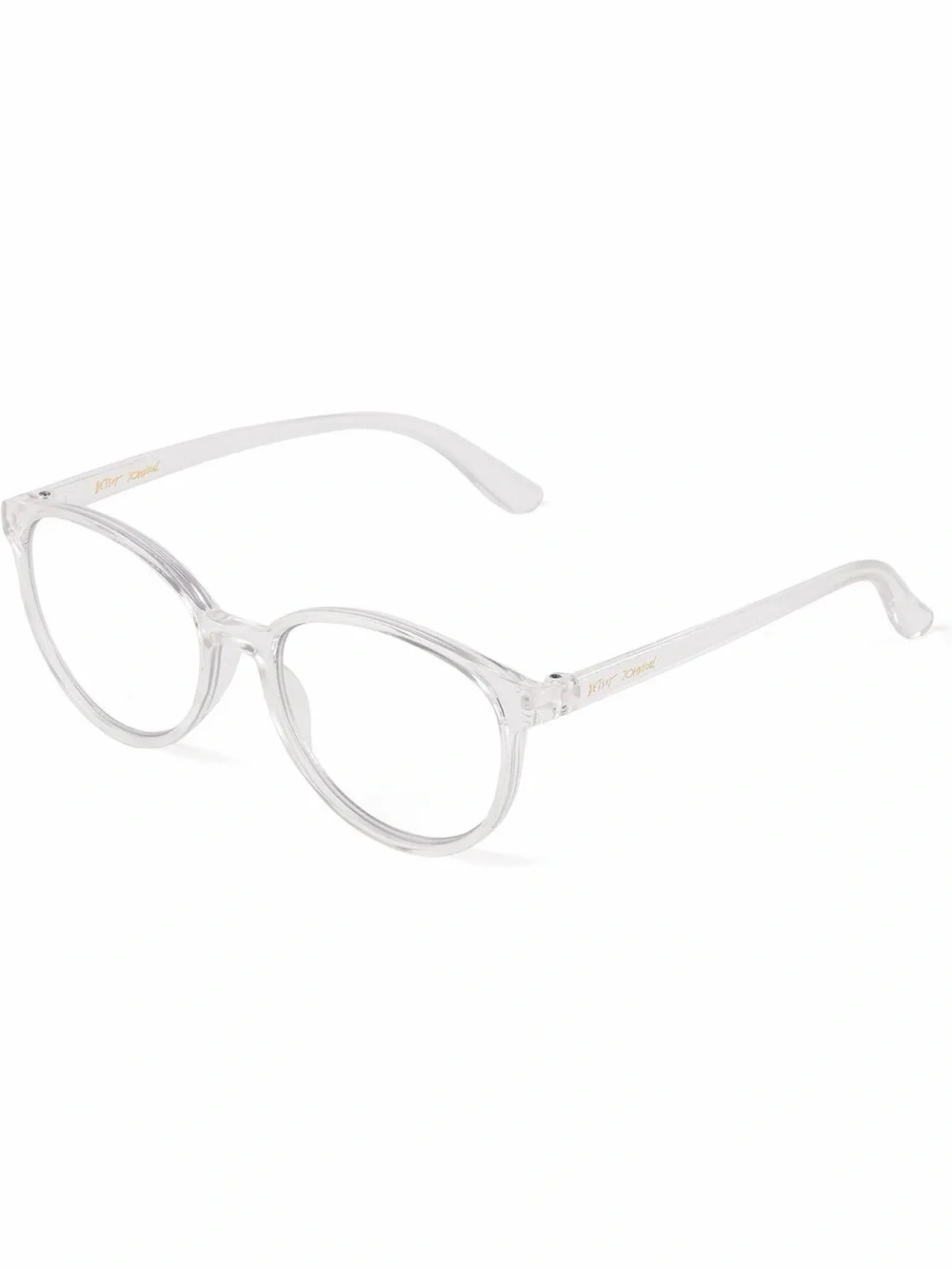 Betsey Johnson Clear Round Women's Glasses